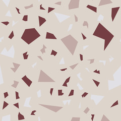 Terrazzo inspired vector seamless pattern. Made in warm colours and earthy tones. Fully editable illustration and comes in multiple file formats to suit your design needs.