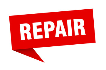 repair speech bubble. repair ribbon sign. repair banner