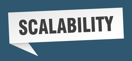 scalability speech bubble. scalability ribbon sign. scalability banner