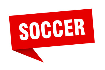 soccer speech bubble. soccer ribbon sign. soccer banner