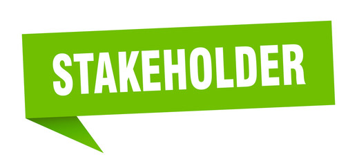 stakeholder speech bubble. stakeholder ribbon sign. stakeholder banner