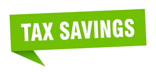 tax savings speech bubble. tax savings ribbon sign. tax savings banner