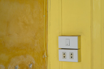 Old light switch on the wall