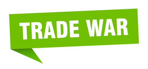 trade war speech bubble. trade war ribbon sign. trade war banner