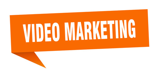 video marketing speech bubble. video marketing ribbon sign. video marketing banner