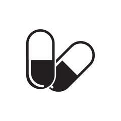 capsule icon vector design logo template EPS 10