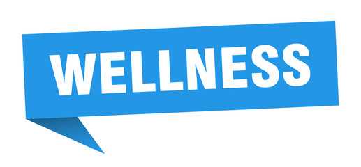 wellness speech bubble. wellness ribbon sign. wellness banner