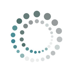 Circle halftone dotted icon logo
