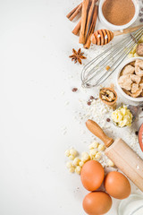 Ingredients for autumn winter festive baking