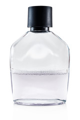 bottle of toilet water on white