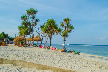 Sun loungers on the beach
