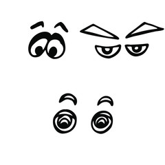  Vector illustration. Close-up of abstract funny cartoon eyes. Cover design, clothes print.