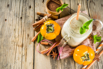 Persimmon smoothie with spices