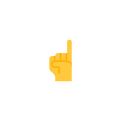 Index Pointing Up vector flat icon. Isolated index finger emoji illustration 