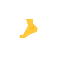 Foot vector flat icon. Isolated human foot emoji illustration 
