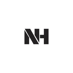 Obraz premium NH N H logo design template elements