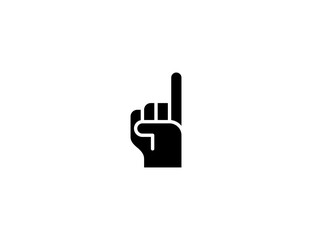 Index Pointing Up vector flat icon. Isolated index finger emoji illustration