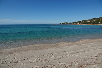 Fototapeta na wymiar La plage du Ruppione, en Corse