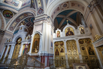 Obraz premium Inside the Church of the St. John the Baptist Convent. Founded in the 15th century. Moscow, Russia