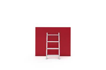 Concept of Ladder to Box on White