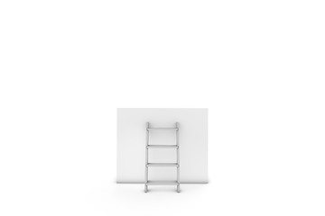 Concept of Ladder to Box on White