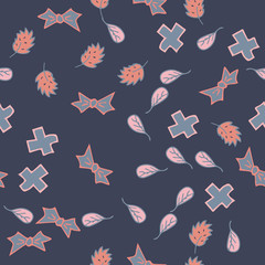 Childish seamless pattern made in hand drawn doodle style. Design animal made in soft colours. Background or wallpaper may use for wrapping paper, web page, kids nursery, postcard, hand made album