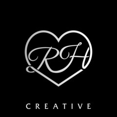 rh logo design vector icon