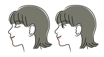 女性/横顔　セット