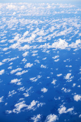 Obraz premium landscape, Sky and clouds beautiful The view out of an airplane in the morning thailand appropriate the background , idea copy space