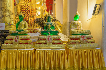 Mueang Sing Buri District, Sing Buri, Thailand, Febuary 1, 2020 : Wat Phra Non Chakkrasi Worawihan is a huge Sukhothai-style reclining Buddha image, which is revered by the local people.