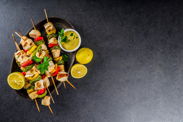 Chicken skewers with vegetables