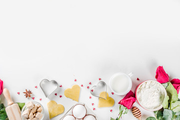Valentine day baking background