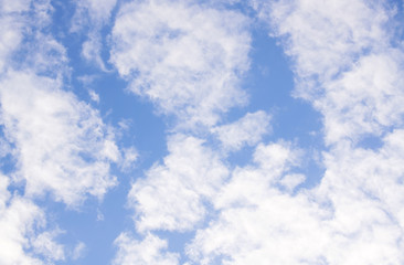 Sky and clouds with a beautiful light in the twilight