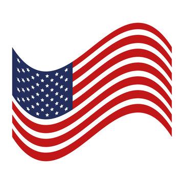 united states flag isolated icon