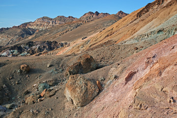 Fototapeta na wymiar Desert landscape, Artist's Palette, Death Valley National Park, California, USA