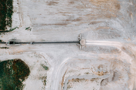 Aerial view of cement plant