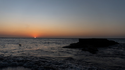 sunset over the sea in Santa Marta Colombia