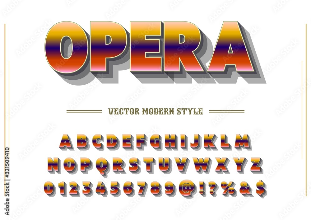 Aufkleber 3d font. vector of stylized and alphabet. design old style typography creative font design abstract 