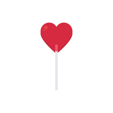 Isolated sweet heart lollipop vector design