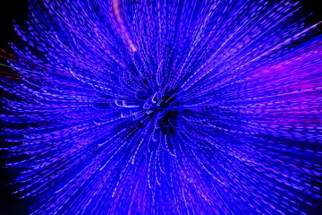 Night shot with zoom effect,Light Painting