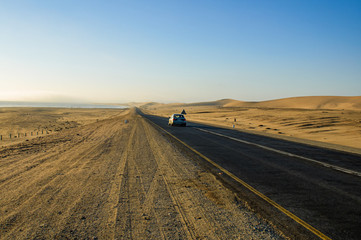 road in the desert namibia coast