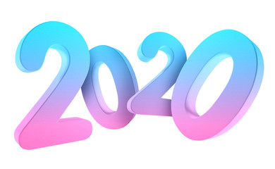 2020 isolated 3d render