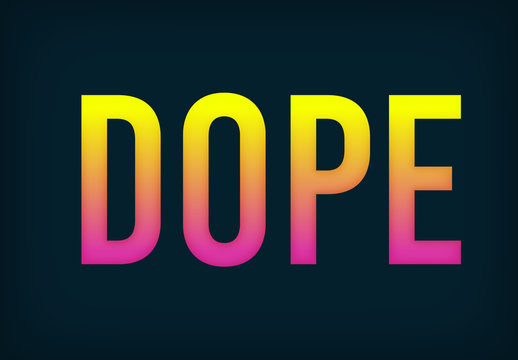 Gradient with Shadow Text Effect Mockup