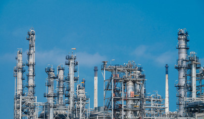 Industrial zone,The equipment of oil refining,Close-up of industrial pipelines of an oil-refinery...