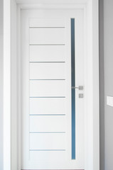 Entrance stylish white door. Interroom modern. Interior