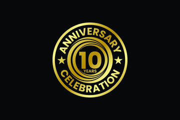 Anniversary logo template Vector design birthday celebration,  Golden anniversary emblem, Design for booklet leaflet magazine brochure poster web invitation or greeting card