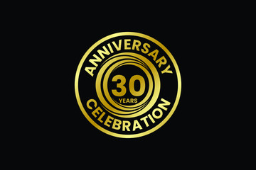 Anniversary logo template Vector design birthday celebration,  Golden anniversary emblem, Design for booklet leaflet magazine brochure poster web invitation or greeting card