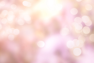 Obraz premium Blurred garden background with flowers with bokeh from sunlight, natural and light. Stray focus. Spring.