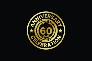 Anniversary logo template Vector design birthday celebration,  Golden anniversary emblem, Design for booklet leaflet magazine brochure poster web invitation or greeting card