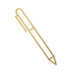 golden pen icon- vector illustration